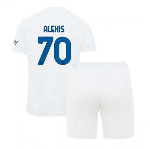 Inter Milan Alexis Sanchez #70 Gostujuci Dres za djecu 2023-24 Kratak Rukav (+ Kratke hlače)